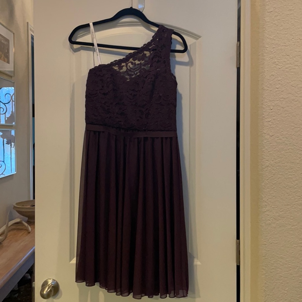 David’s Bridal bridesmaid dress, Plum, size 6, Only worn  once